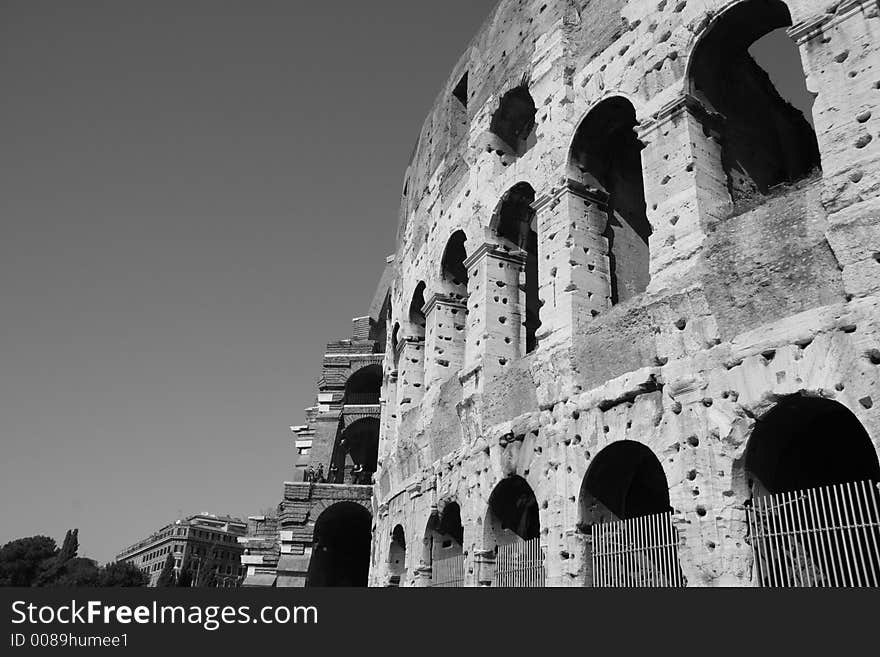 Picture shows the Colosseum in Rome