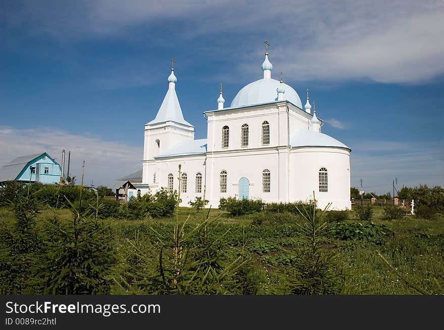 Orthodox church in a village. Orthodox church in a village.