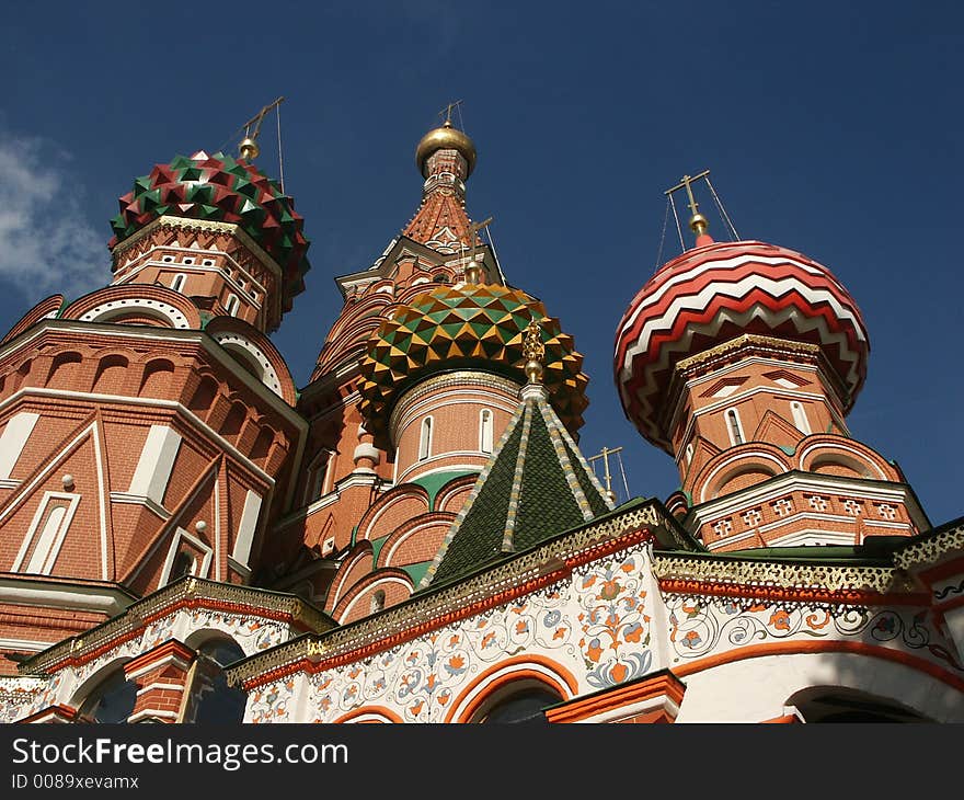 Vasily Blazhennogo's temple (Moscow, the Red area, Russia)