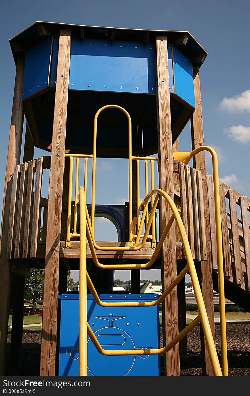 Childrens playground in public park. Childrens playground in public park