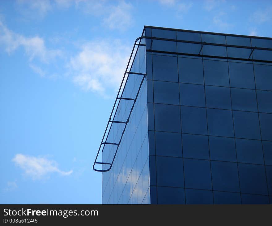 Vitreous building in the blue cloudy Sky. Vitreous building in the blue cloudy Sky.