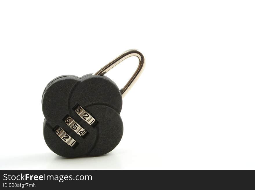 Padlock on a white background