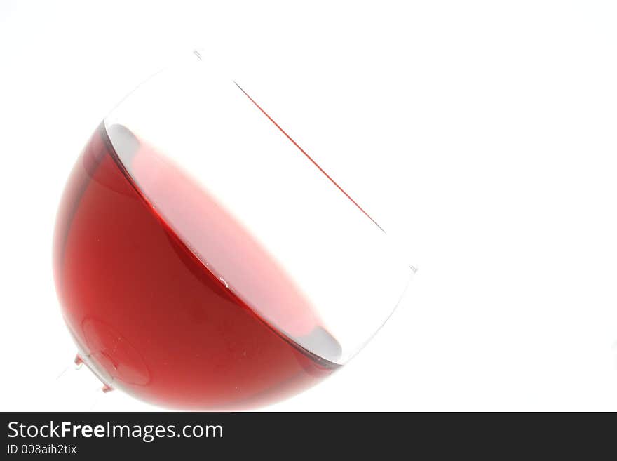 Wine bottle against a white background