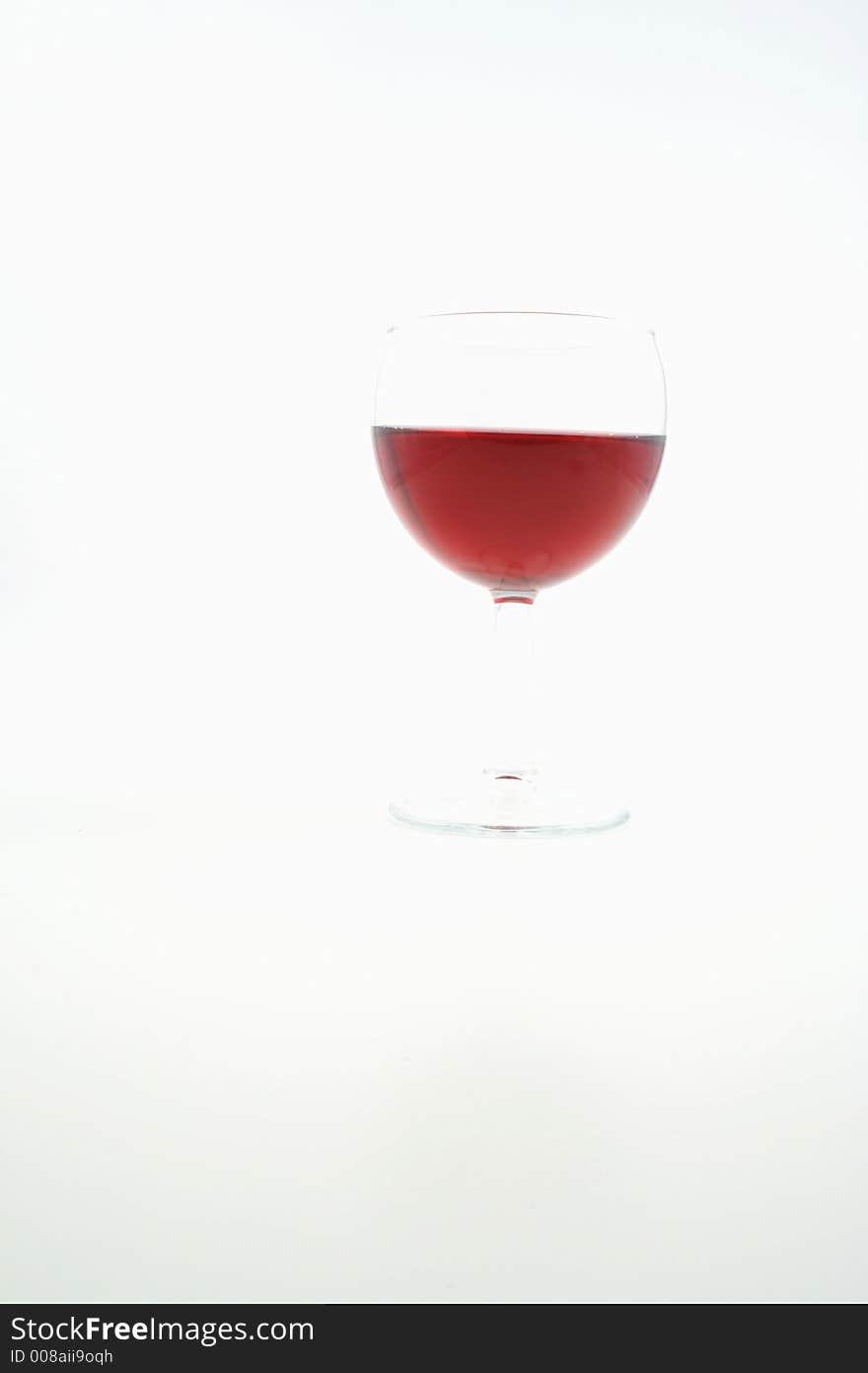 Wine bottle against a white background