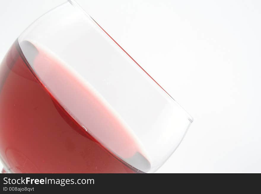 Wine bottle against a white background