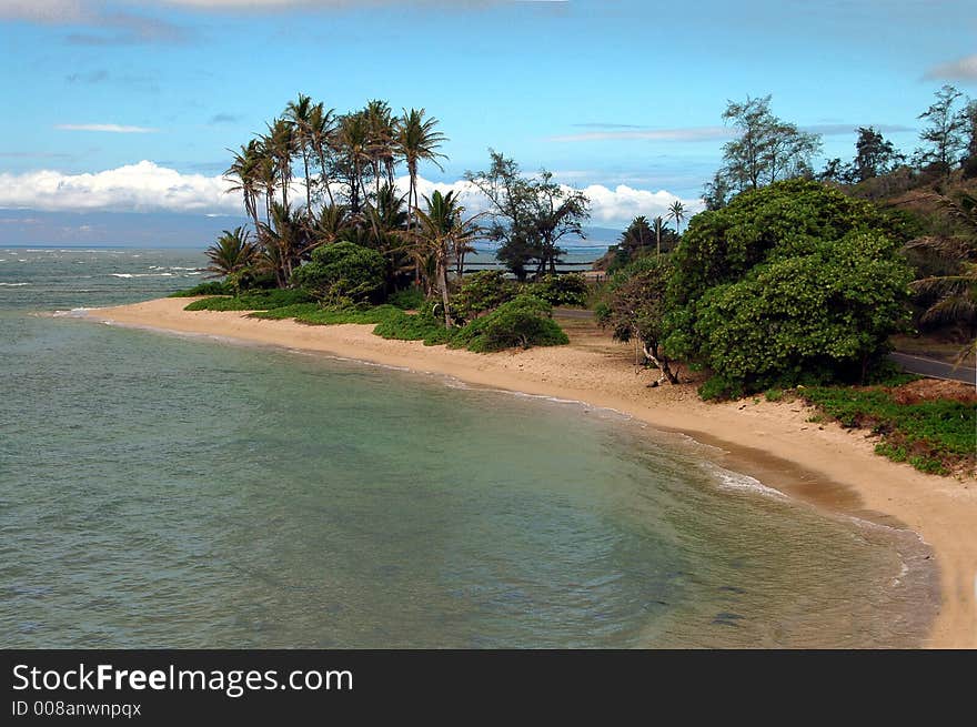 A beautiful cove on the island of Molokai, Hawaii. A beautiful cove on the island of Molokai, Hawaii