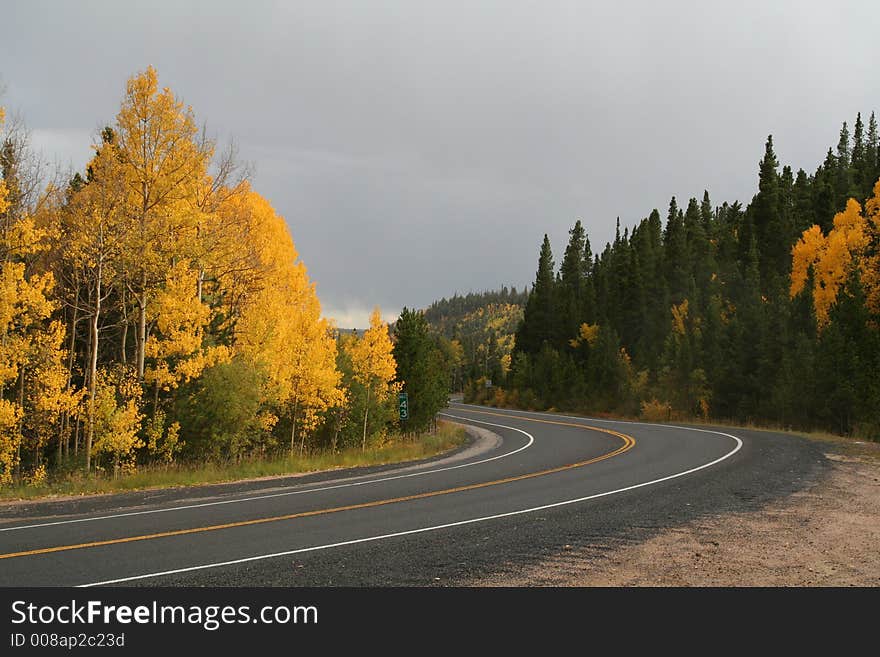 Mountains and curves in the rockies. Mountains and curves in the rockies