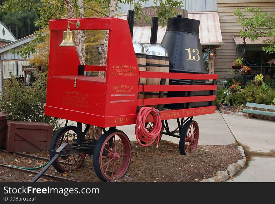 Fire wagon and hose reel