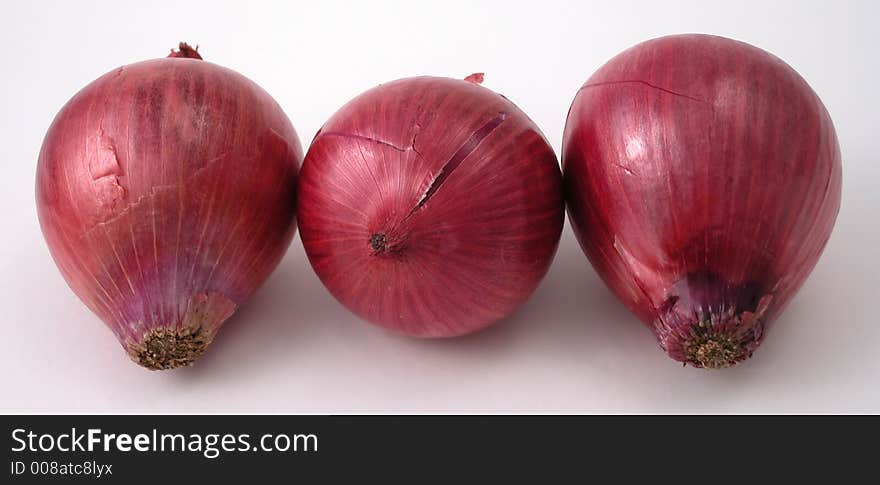 Close up of red onions