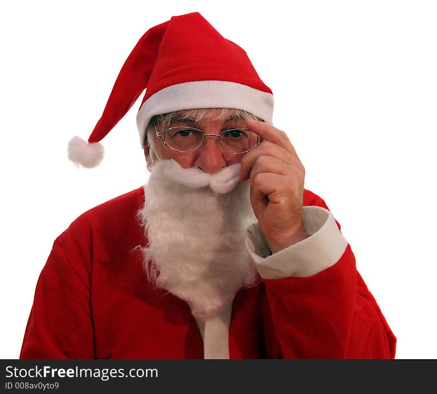 Father Christmas listening to you. Father Christmas listening to you