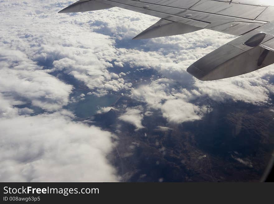 Cloud, sun, plane