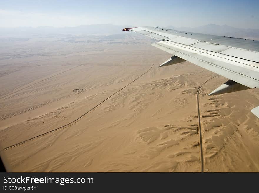 Desert, Egiped, sand, plane