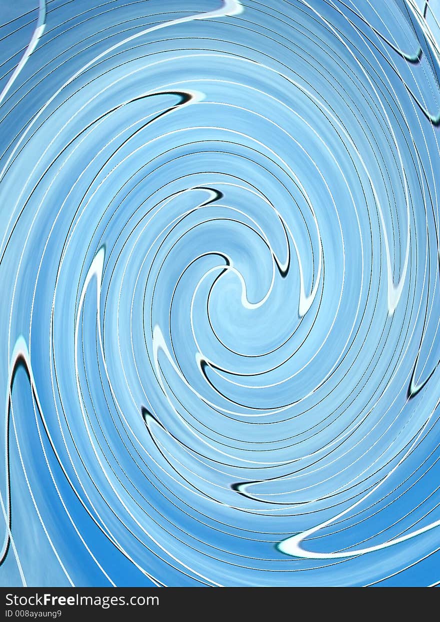 Blue Black And White Swirl