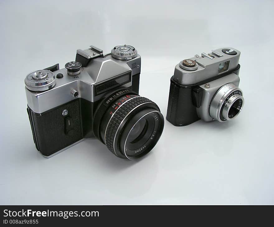 retro old film photo cameras for taking very good pictures. retro old film photo cameras for taking very good pictures