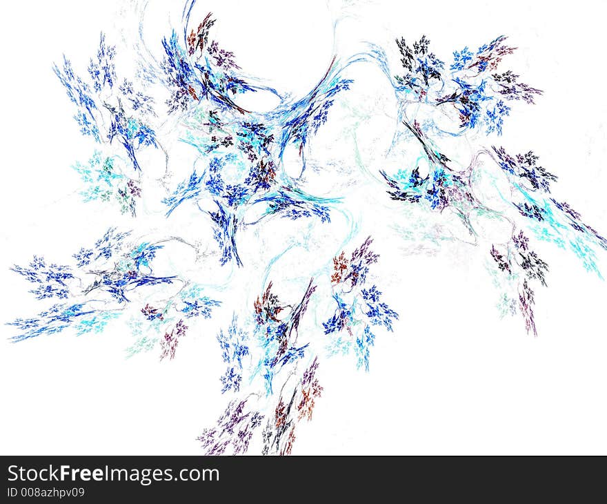 Abstract flowers against white background. Abstract flowers against white background