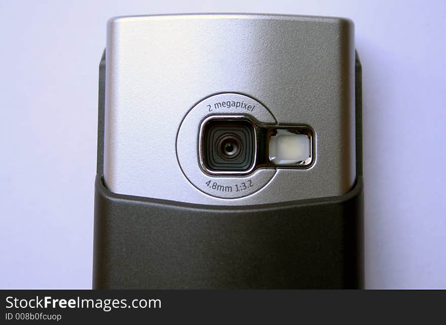 Close-up of a cellphone camera