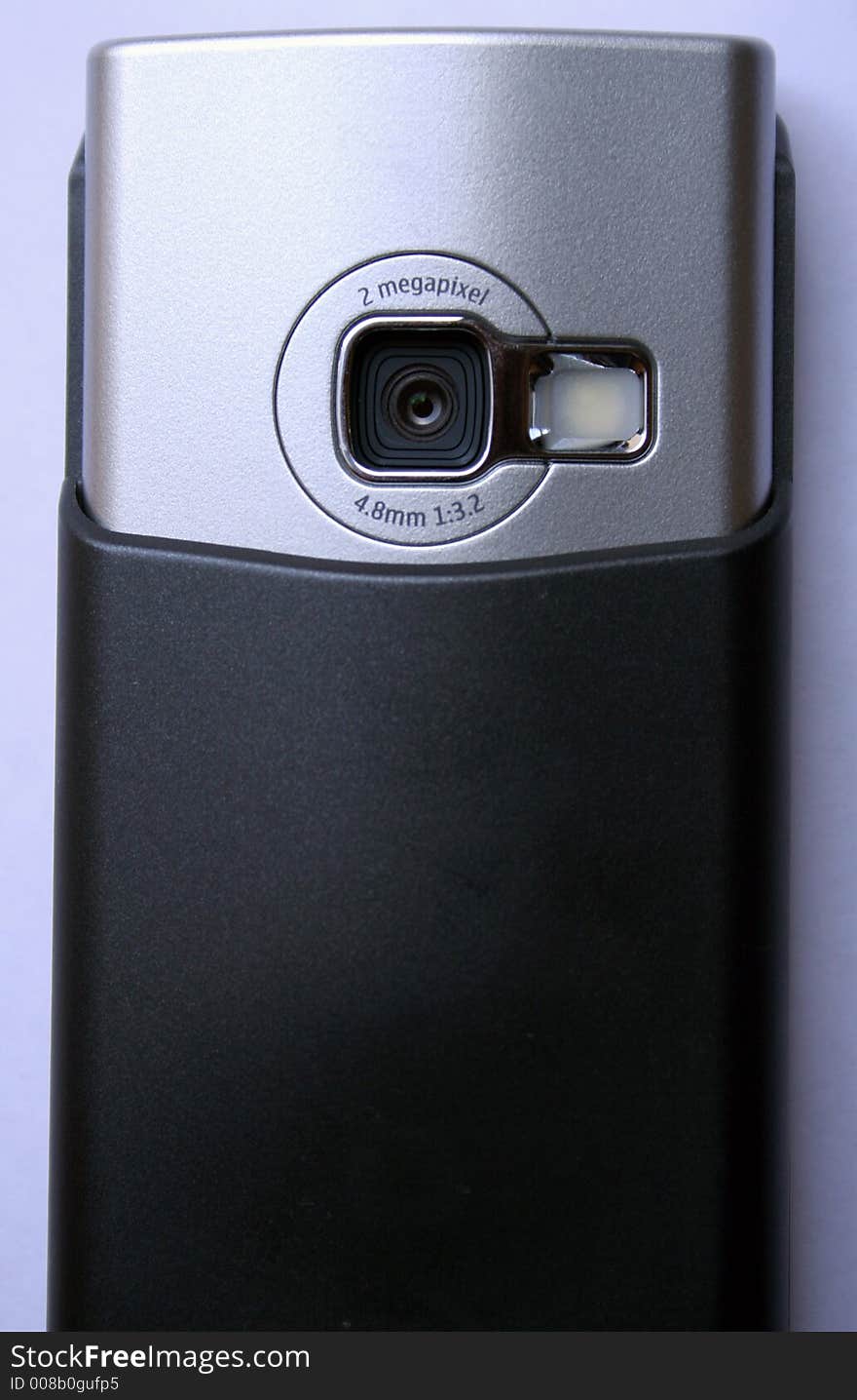 Back side of a cellular phone. Back side of a cellular phone