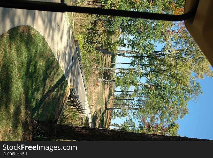 Golf Cart Crossing Path