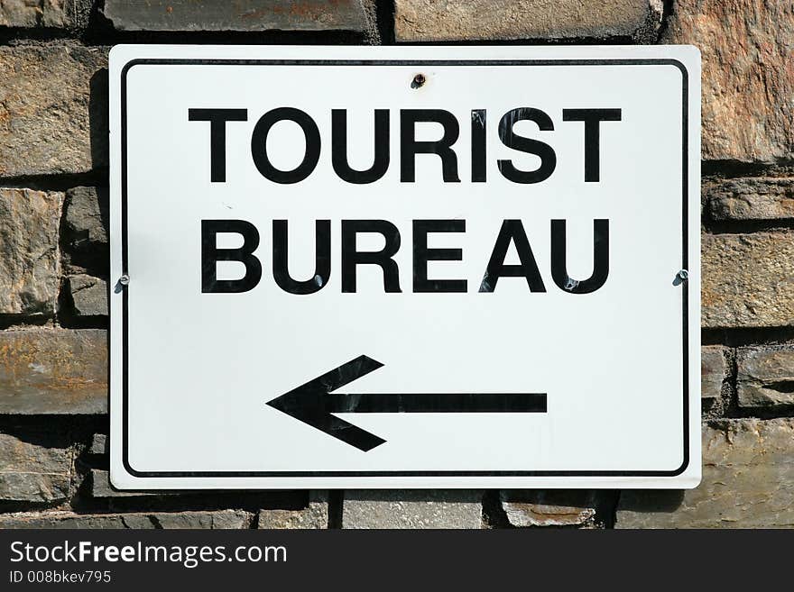 Tourist bureau sign