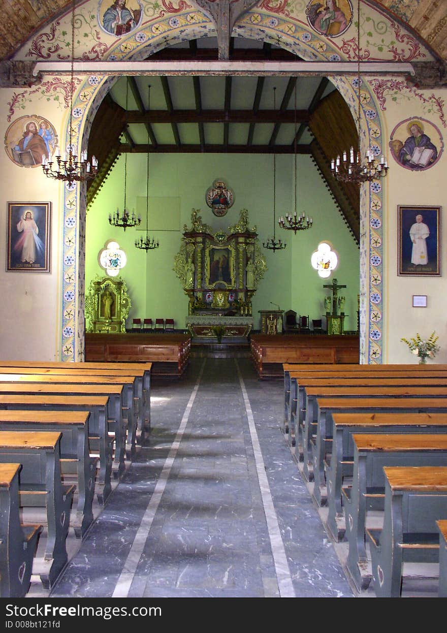 Inside of church, high altar