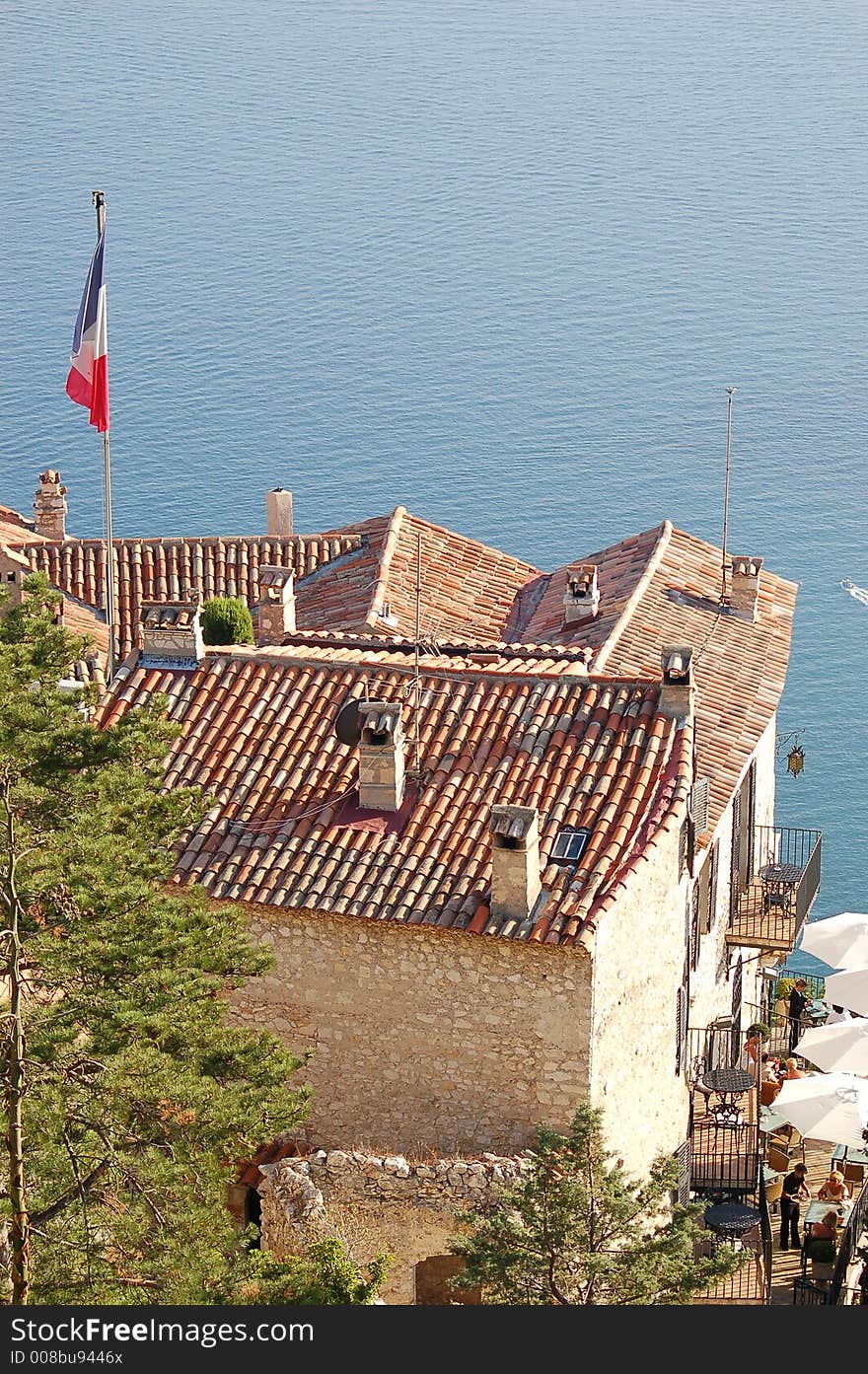 Roofs of houses in Eze, France. Roofs of houses in Eze, France