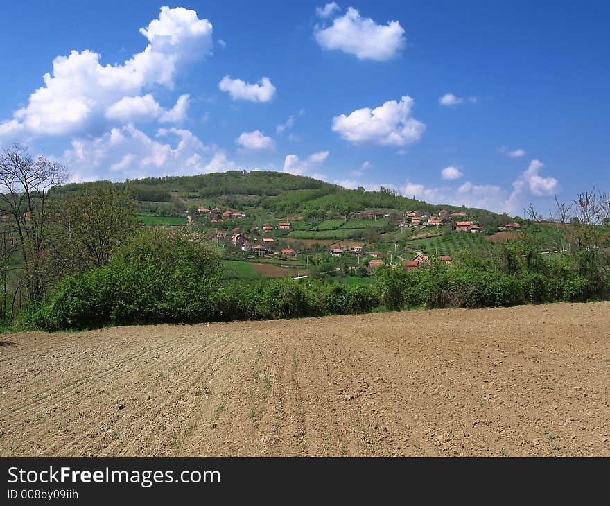 Ploughland on a bright sunny day. Ploughland on a bright sunny day