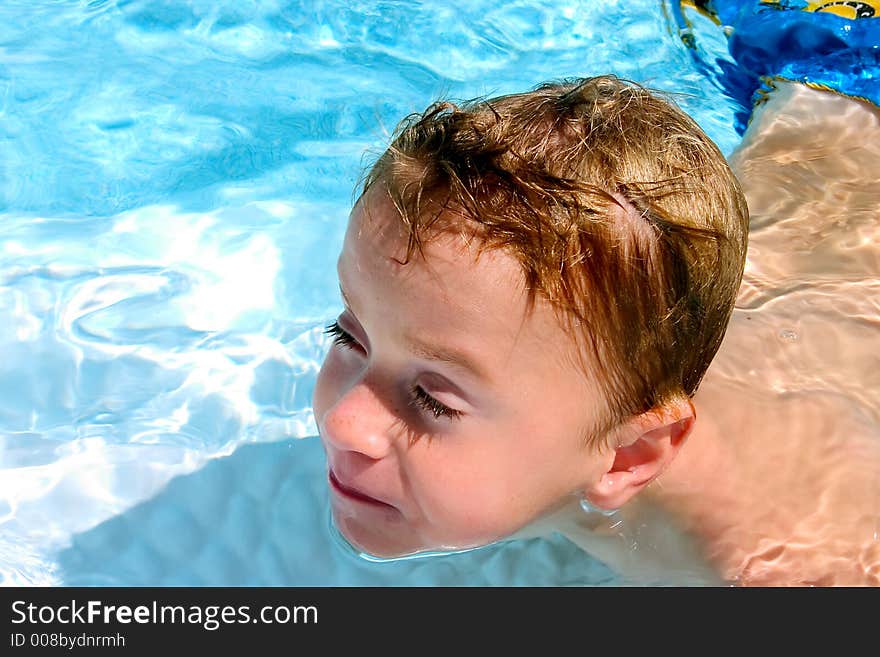 Boy in pool