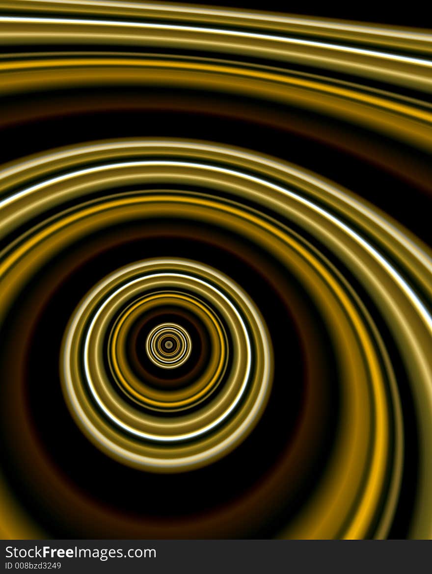 Abstract fractal image resembling pooled metallic silks