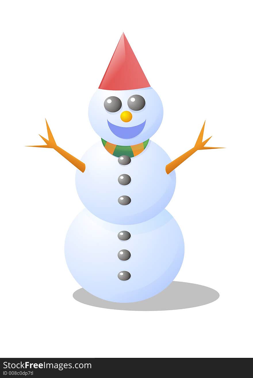 Snowman. snowman illustration. Merry christmas snowman.