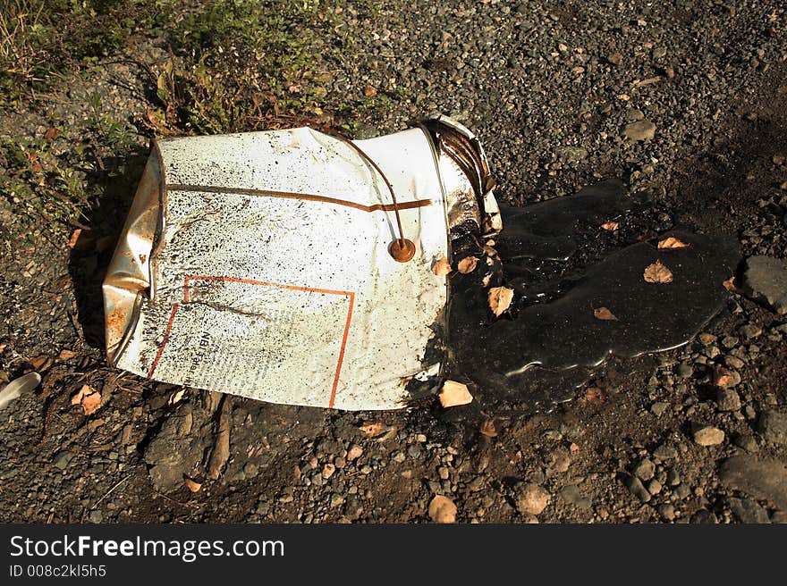 Bucket of pollution