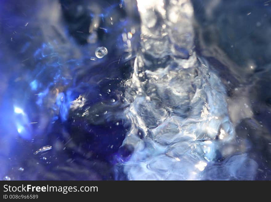 Macro of pouring water