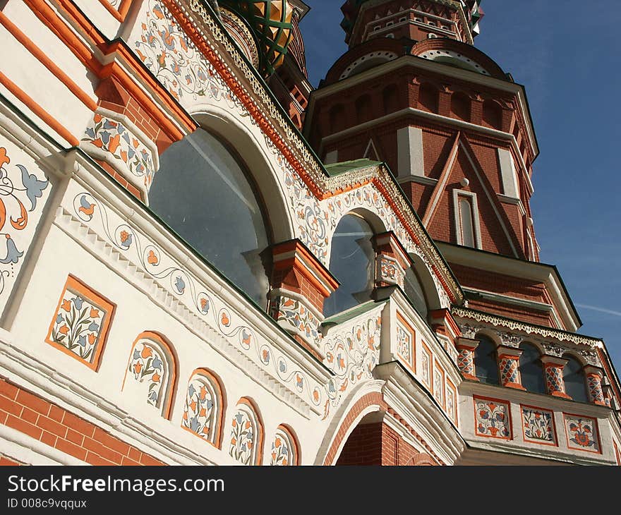 Vasily Blazhennogo's temple on the red area (Moscow, Russia)