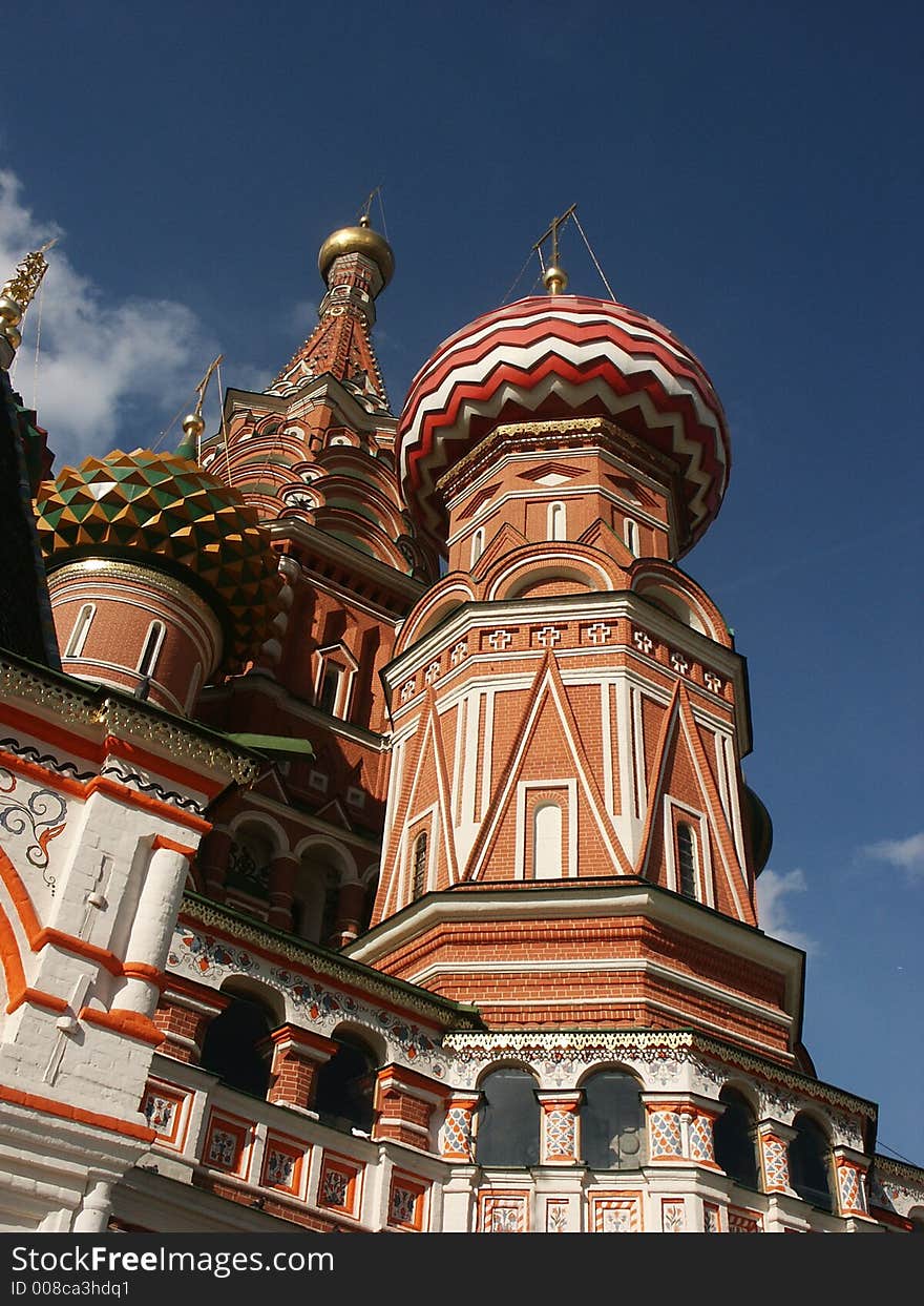 Vasily Blazhennogo's temple on the red area (Moscow, Russia)