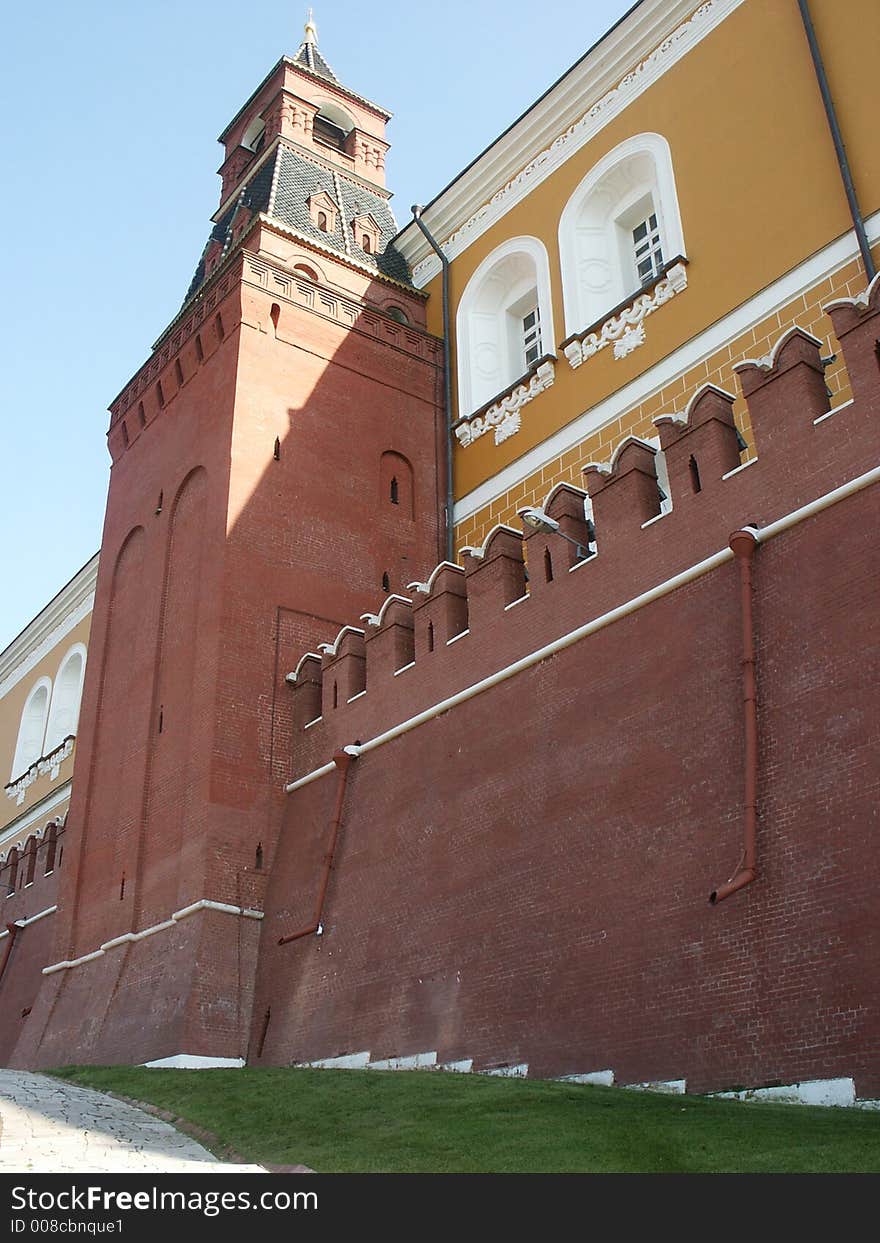 Kremlin brick wall (Moscow, Russia). Kremlin brick wall (Moscow, Russia)