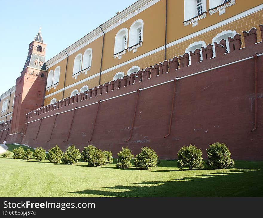 Kremlin brick wall (Moscow, Russia). Kremlin brick wall (Moscow, Russia)