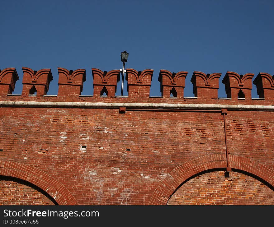 Kremlin brick wall (Moscow, Russia)