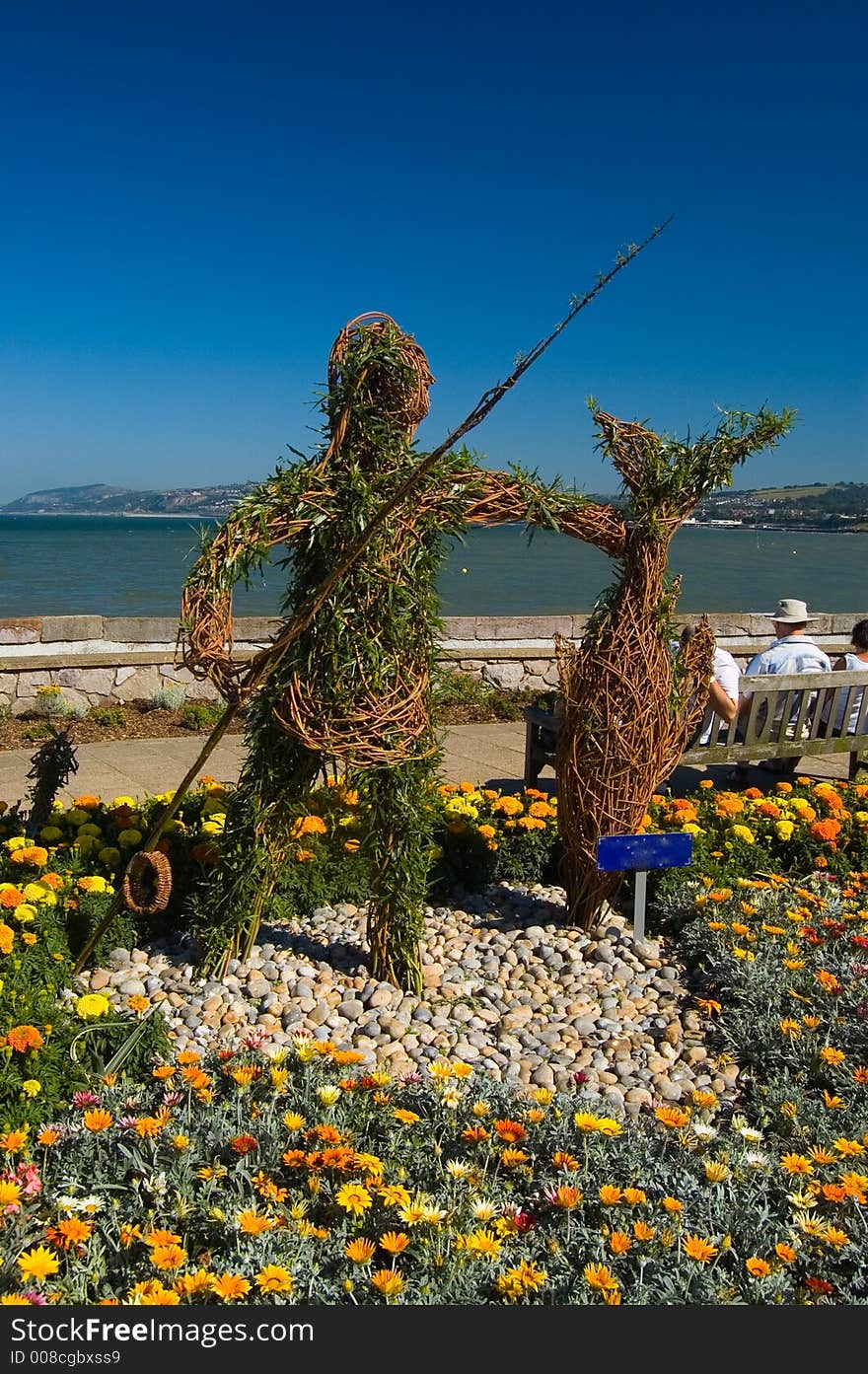 Garden sculpture at rhos-on-sea,
in wales,
rhos-on-sea,
wales,
united kingdom.