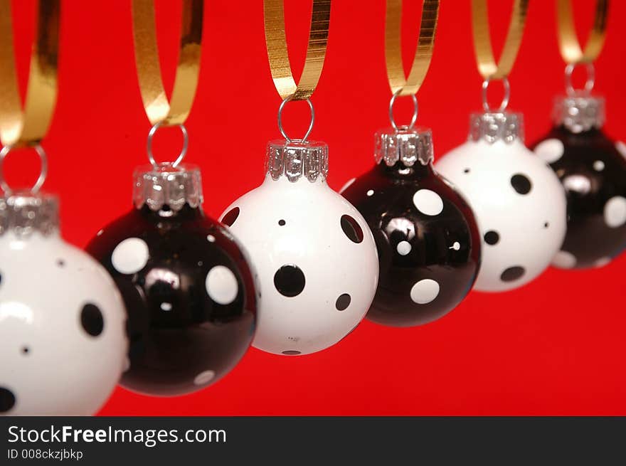 Black and white christmas balls. Black and white christmas balls