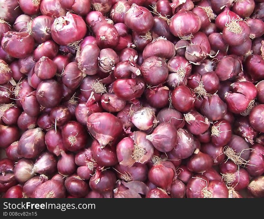 Red onion sold at open market