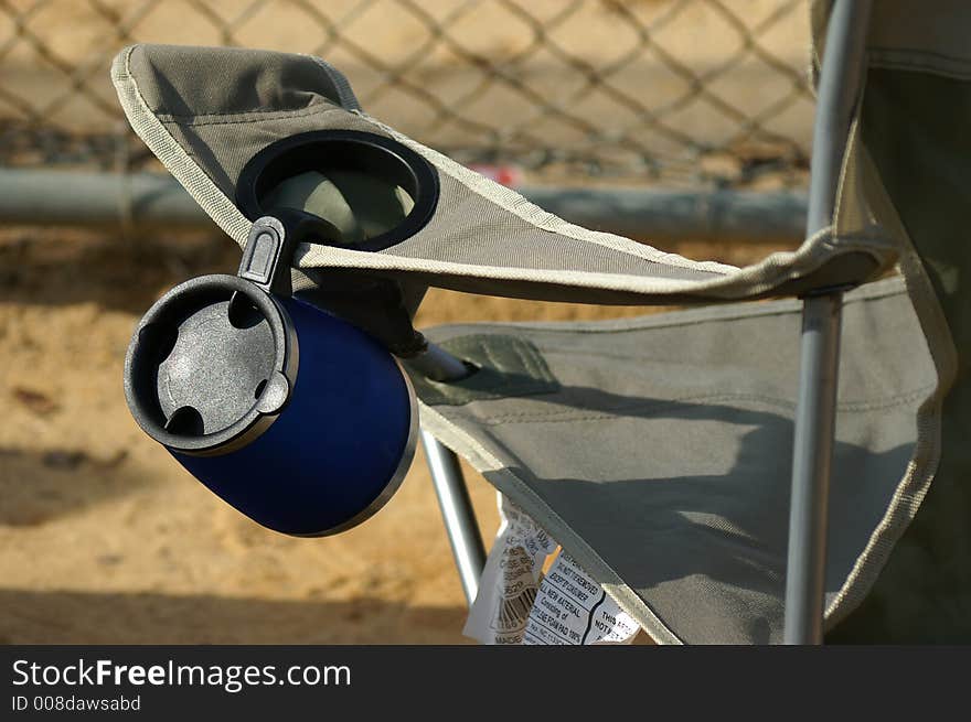 Portable chair for a fan at a game. Portable chair for a fan at a game