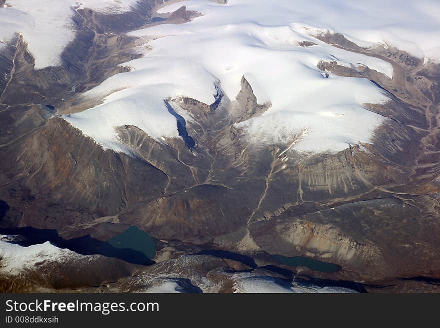 Mounain valley in icy Iceland