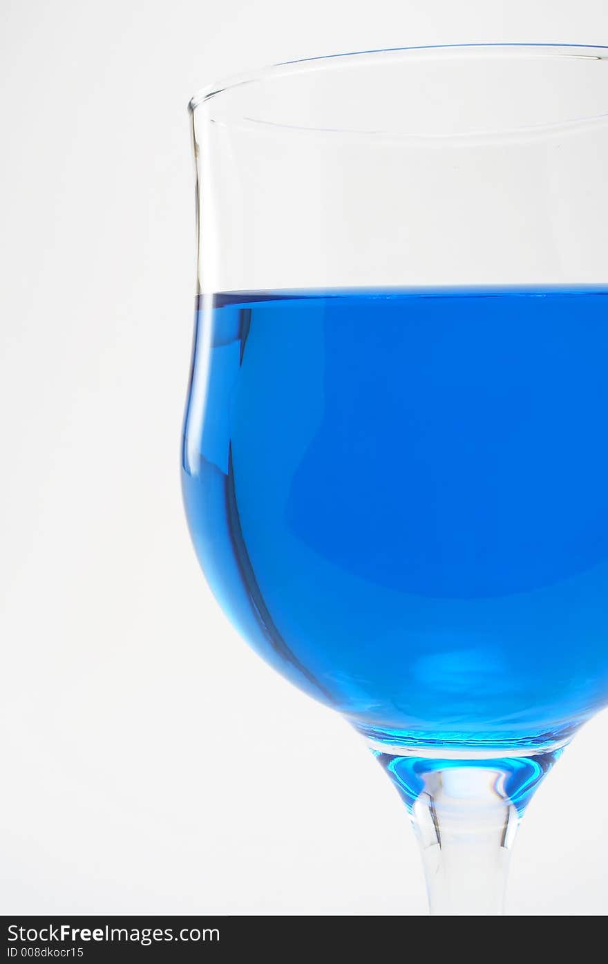 Strange colored beverage on white background. Strange colored beverage on white background