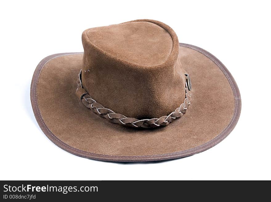 Brown cowboys hat