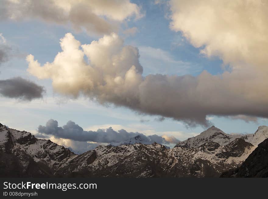 Snow peak in the Cordillera Blanca. Snow peak in the Cordillera Blanca