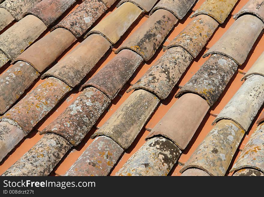 Roof made of ceramic tiles. Roof made of ceramic tiles