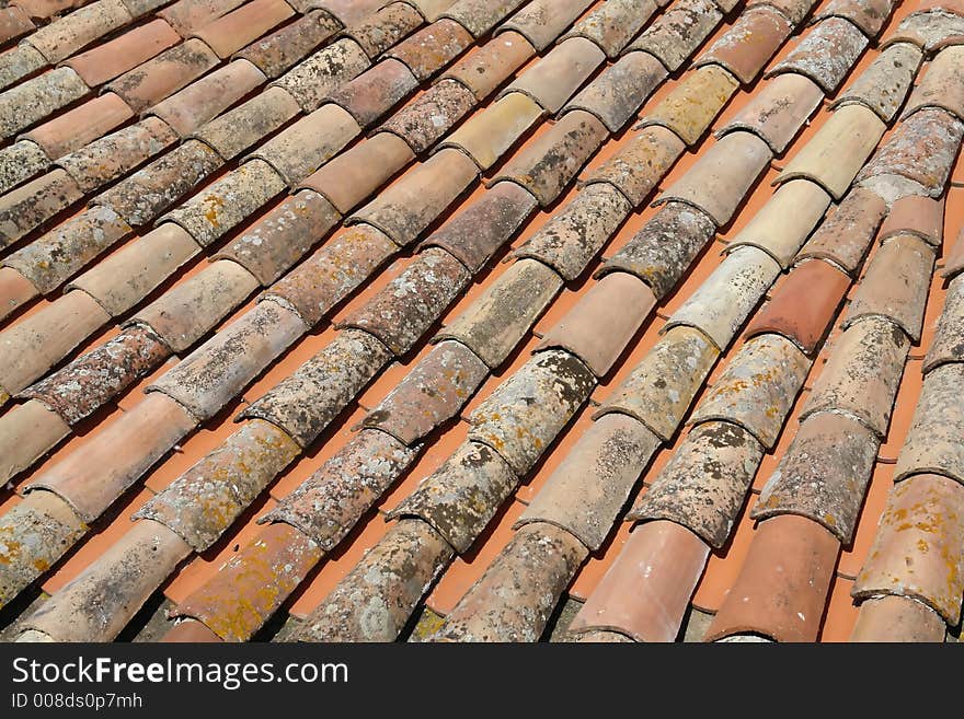 Roof made of ceramic tiles. Roof made of ceramic tiles