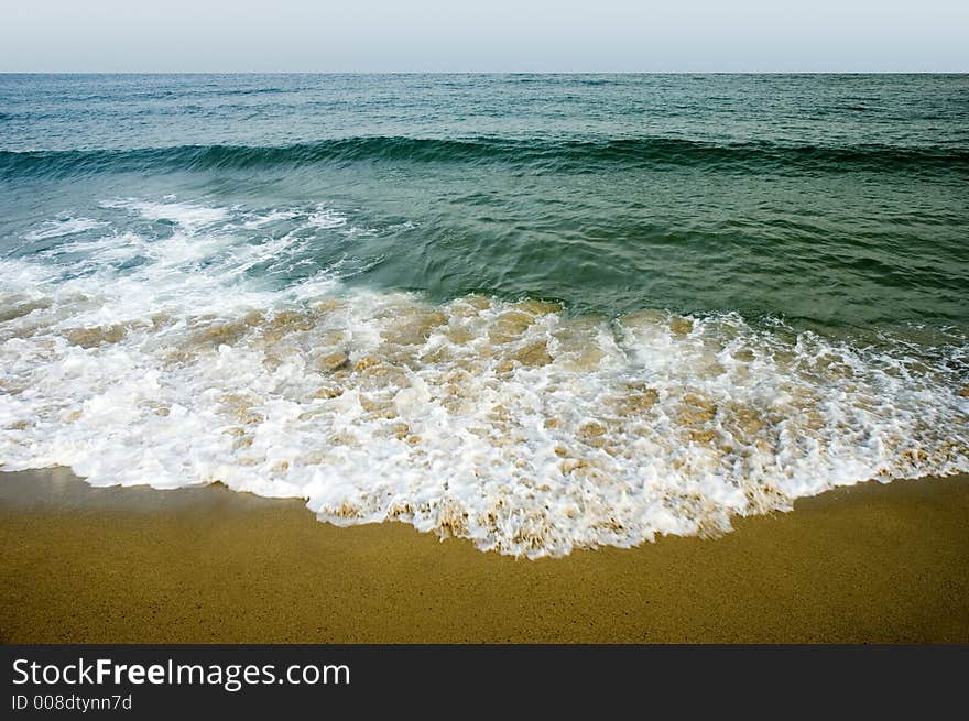 waves in a cloudy afternoon. waves in a cloudy afternoon