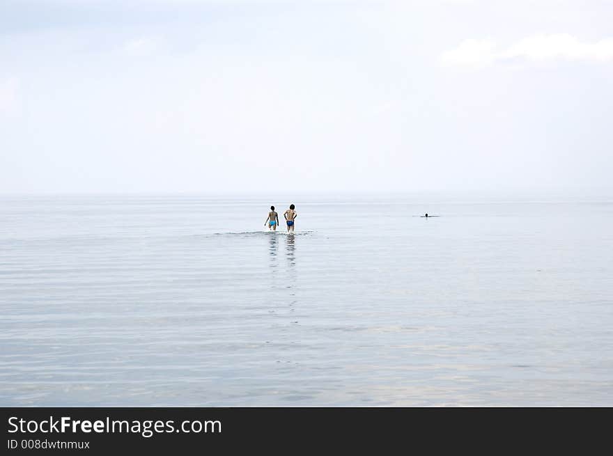 Calm on gulf of Riga in Jürmala