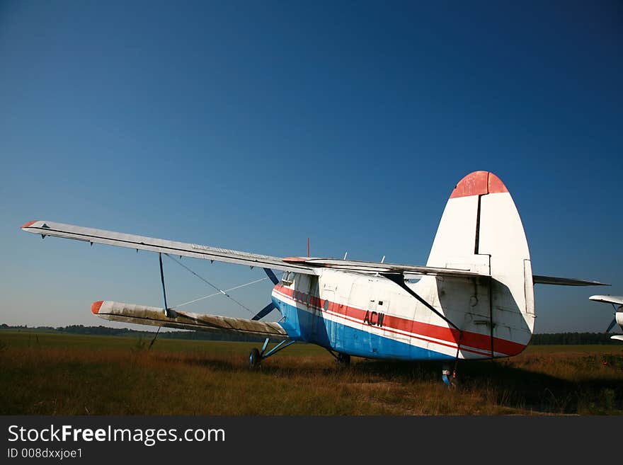 Vintage Aircraft - Concept of Air Transportation. Vintage Aircraft - Concept of Air Transportation