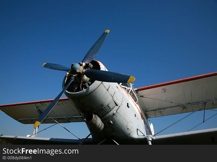 Vintage Aircraft - Concept of Air Transportation. Vintage Aircraft - Concept of Air Transportation